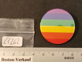 CC262 - Pin /Button - Rainbow Gay Pride LGBTQ Flag