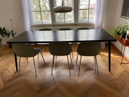 Esstisch | schwarz | 220 x 90 x 75cm