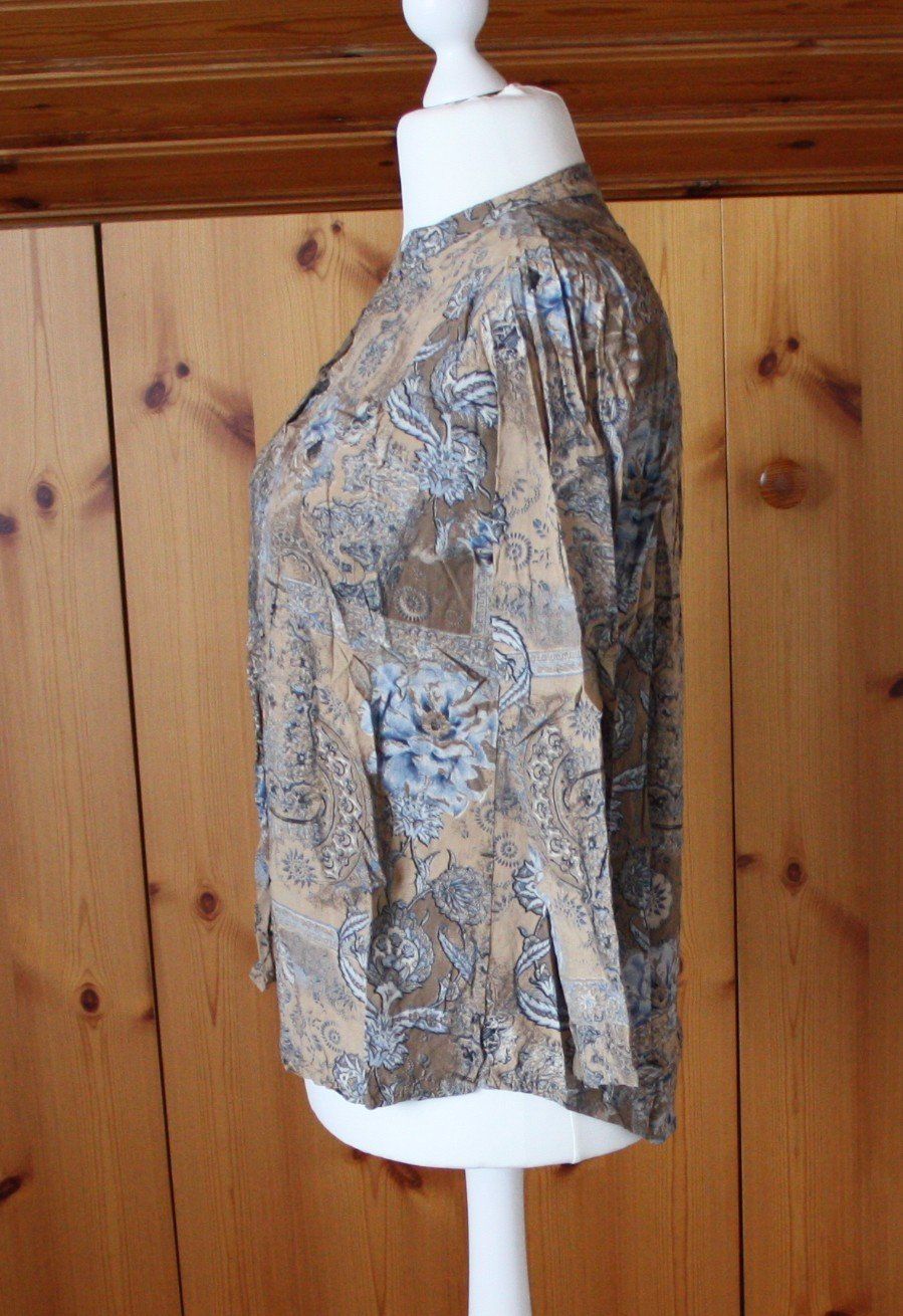 Camicette: Bluse ocker-blau Gr. L – Usato da Flüelen venduto da Diversicum-Textil 2