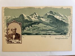 Ansichtskarte Jungfraubahn Portrait Adolf GUYER-ZELLER