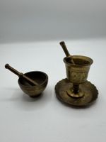 Mörser mit Stössel, Messing Deko Vintage