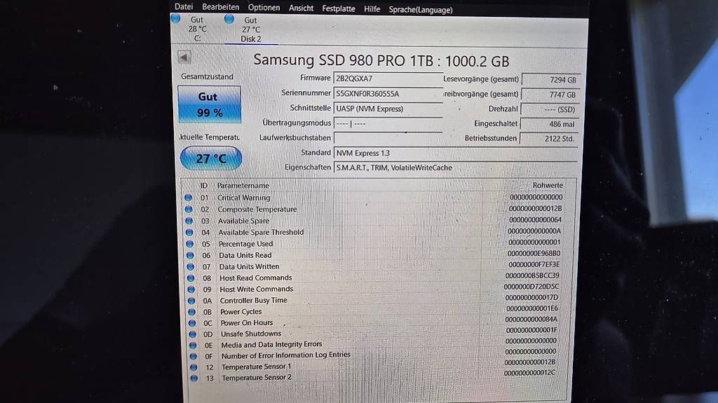 Samsung Harddisks: Samsung 980 Pro 1TB – Gebraucht aus Hohenrain von Sven848 1