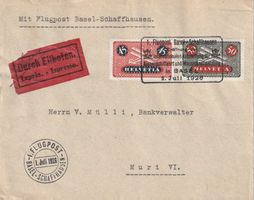 SF 26.3a, BASEL - SCHAFFHAUSEN, Fr 68.--