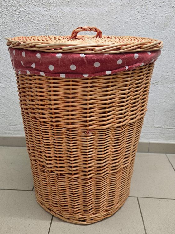 Wäschekorb Wäschetonne Rattan Korb Wäsche 55cm hoch | Kaufen auf Ricardo