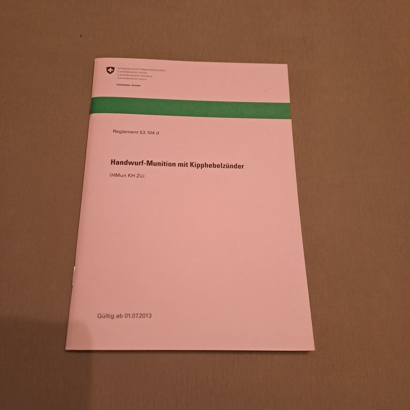 Bücher: Handwurf-Munition mit Kipphebelzünder – Gebraucht aus Gipf-Oberfrick von Mig_29