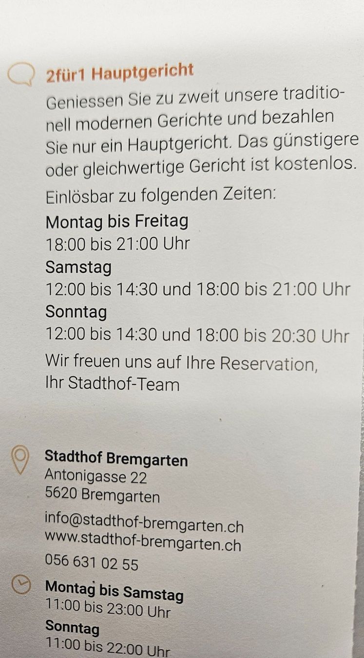 Buoni: Stadthof Bremgarten – Usato da Uezwil venduto da Jasmin_ 1