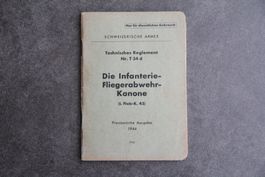 Infanterie Fliegerabwehr Kanone 43, Tech. Reglement T 34 d