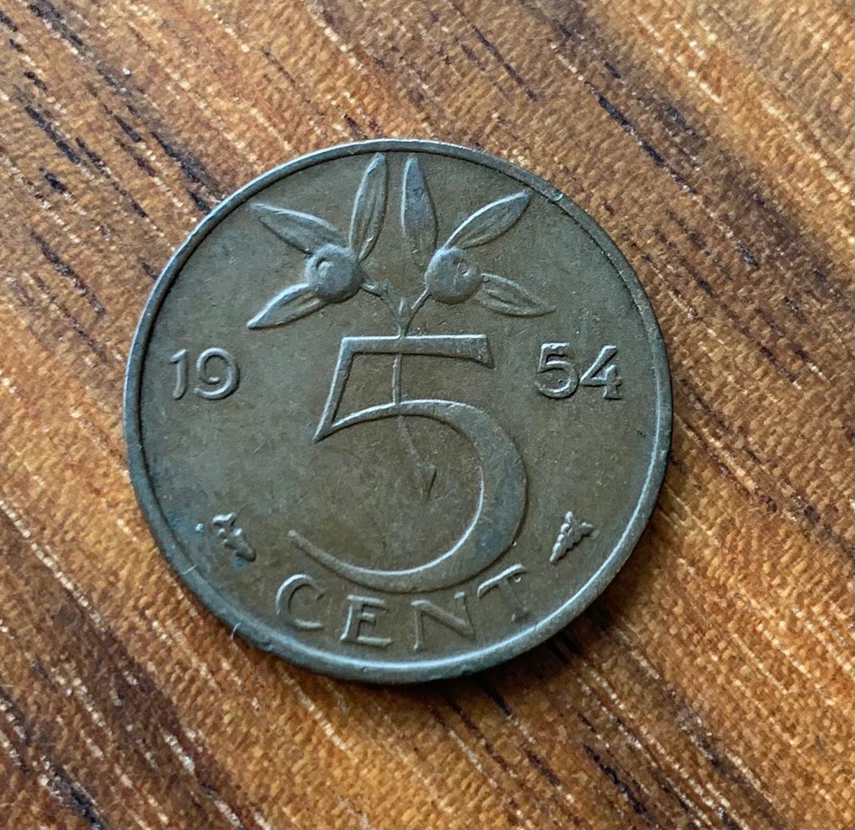 Tutti le monete: Niederlande 5 Cent 1954 – Usato da Opfikon venduto da BananaGio01
