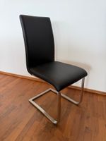 8er-Set Schwingstühle Esszimmerstühle Schwarz