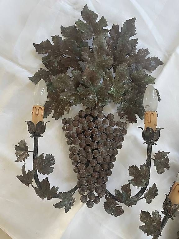 Lampade: Paire d appliques "vignes"  – Usato da Aigle venduto da Laurent1188 1