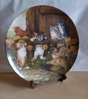 Katzen Wandteller "Die Turnstunde" Sammlerstück