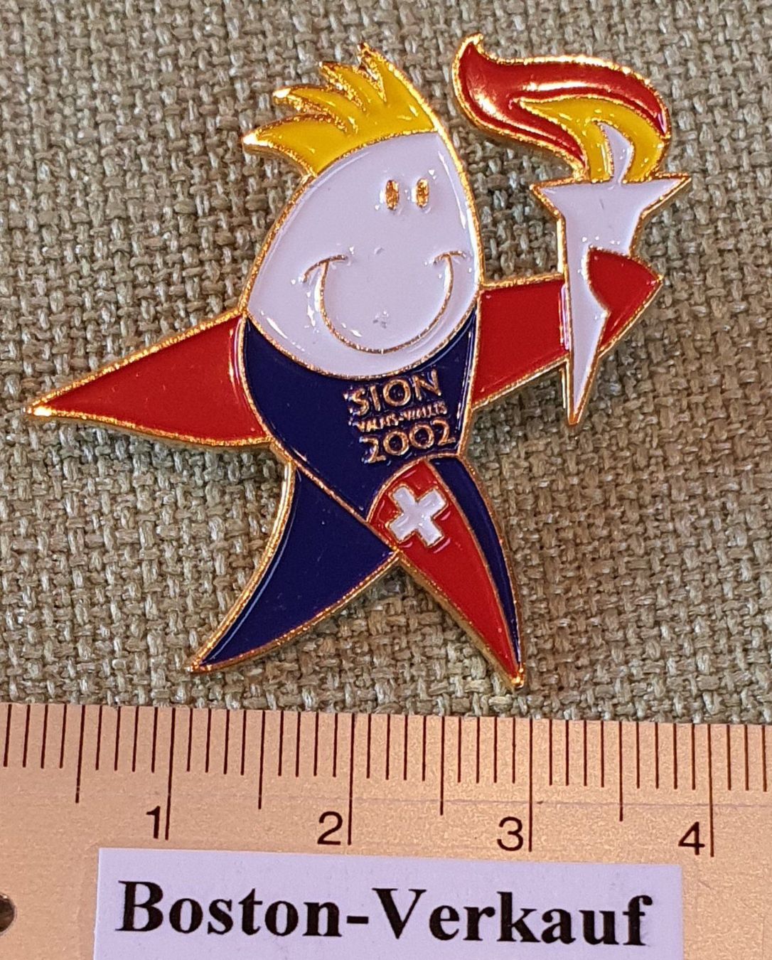 Placchette & Badge: A531 Pin Sion Valais - Wallis 2002 Olymp – Usato da Reinach BL venduto da Boston-Verkauf 1