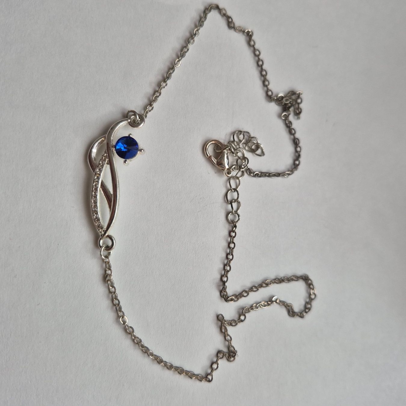 Catenine: collier argenté avec pierre bleue – Usato da Villars-sur-Glâne venduto da dia_2q2l