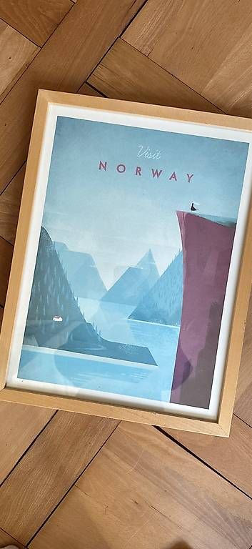 Foto & Immagini: Plakat Visit Norway in Holzrahmen – Usato da Winterthur venduto da whatsgolden159