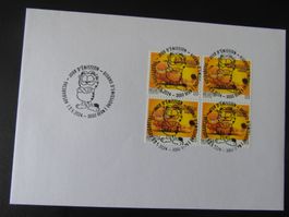 2024  Garfield Baby Viererblock mit Ausgabetag Vollstempel