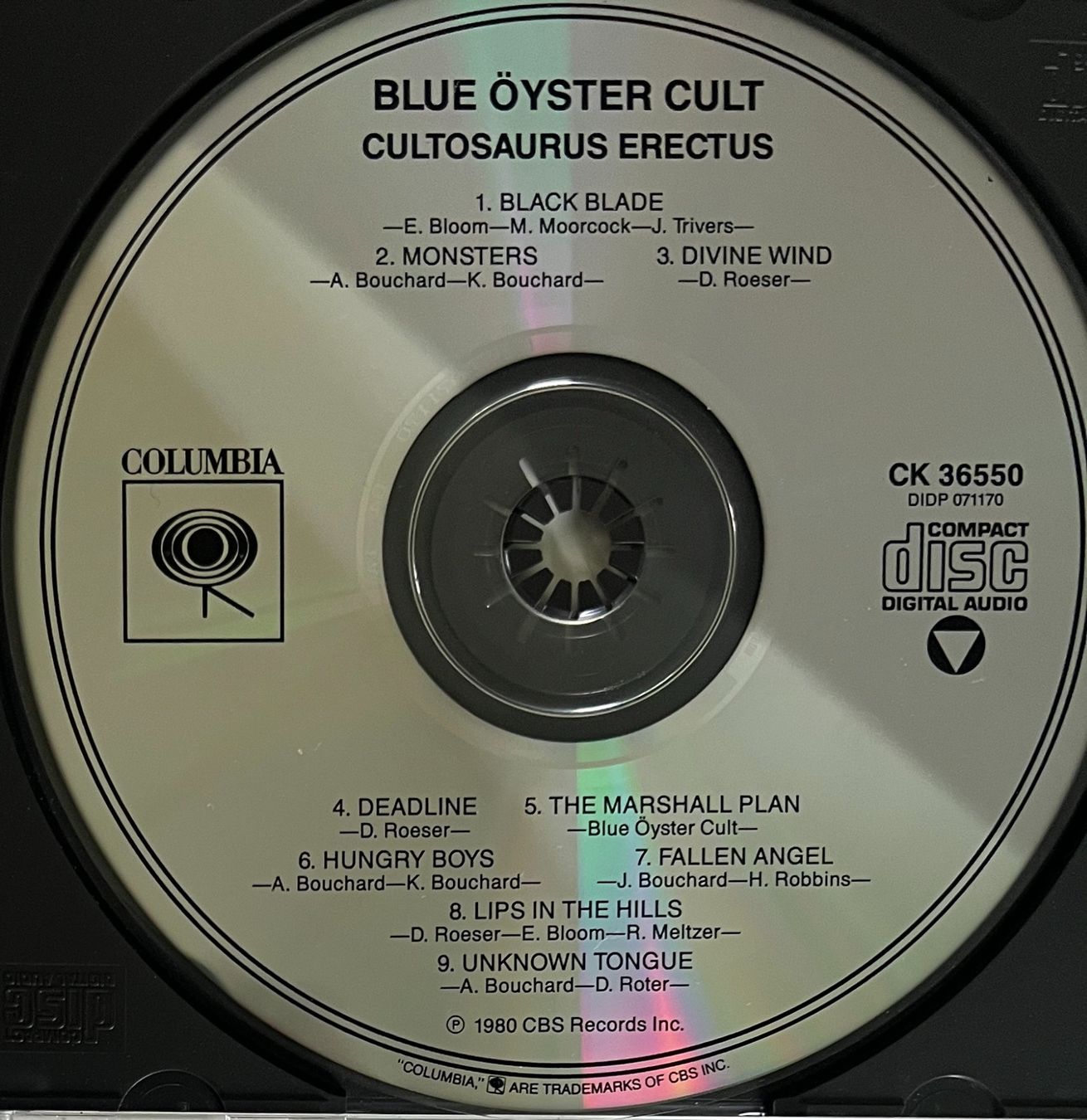 CD: BLUE ÖYSTER CULT / Cultosaurus Erectus – Usato da Bischofszell venduto da kustavi 2