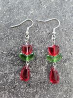 🌷✨ Boucles d’oreilles “Tulipes Rouges” ✨🌷