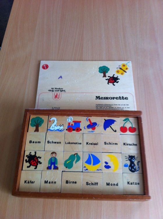 Memorette Aufdeckspiel Holzbox,Nr.3014 Swiss Made St.Markus | Kaufen ...