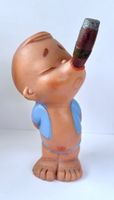 Vintage Quitsch/Gummi/Vinyl Puppe Junge m.Ziggare Laflex1964