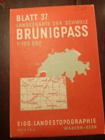 Landeskarte Blatt 37 Brünigpass 1:100000 mit 1957 Jahresa...