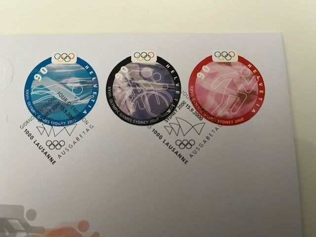Alle Briefmarken: Ersttagsbrief Olympiad Sydney 2000 – Gebraucht aus Naters von sch_9fvg 1