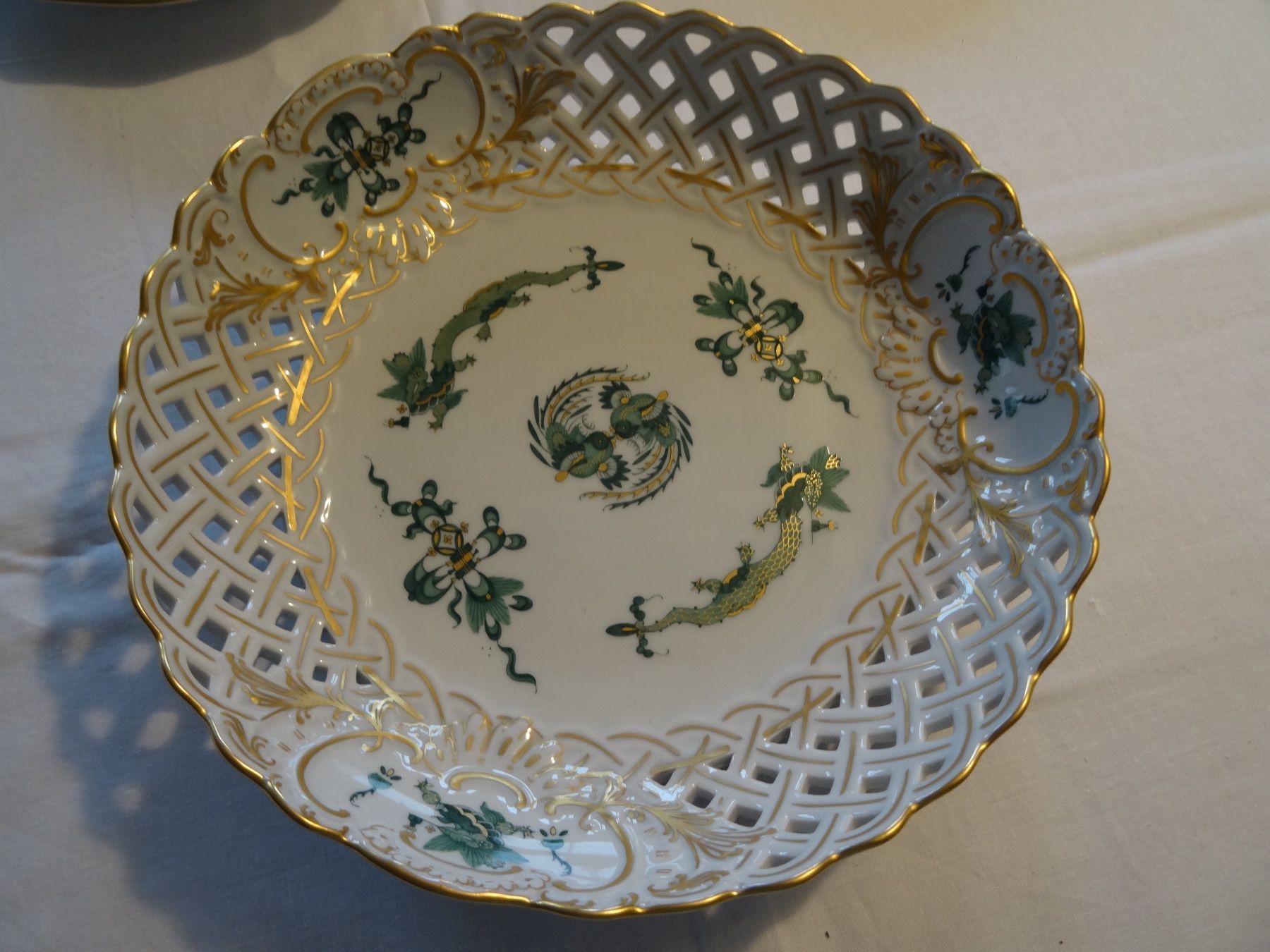 Teller: MEISSEN GRÜNER DRACHEN – Gebraucht aus Büetigen von Windy6 2