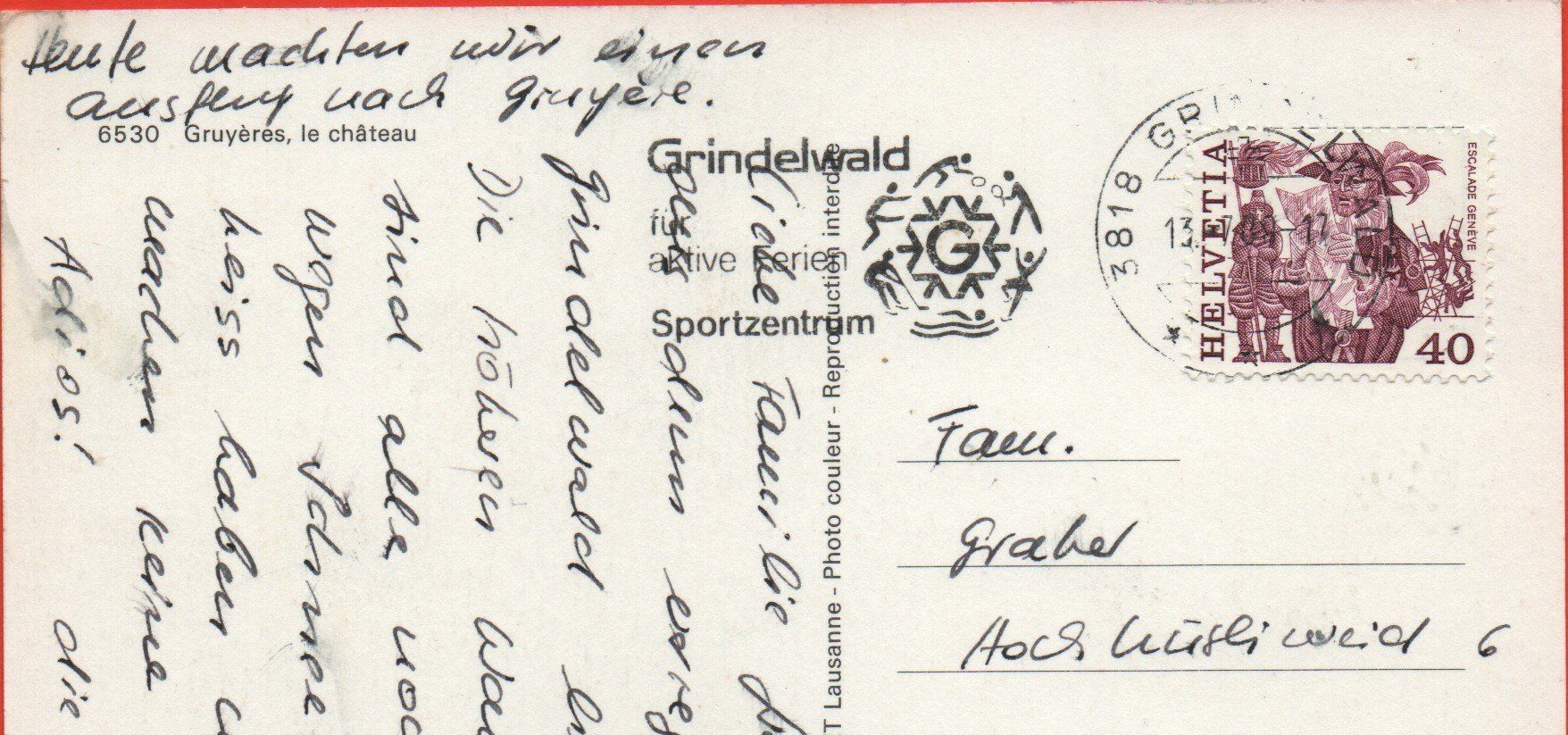 Cartoline postali: GRUYÈRES le Château – Usato da Jona venduto da philajona 1