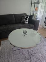 Couchtisch rund Glas,Metall