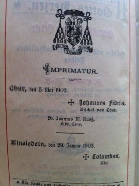 Libri: antikes Buch, 1903 (12) – Usato da Einsiedeln venduto da Brocki59 1
