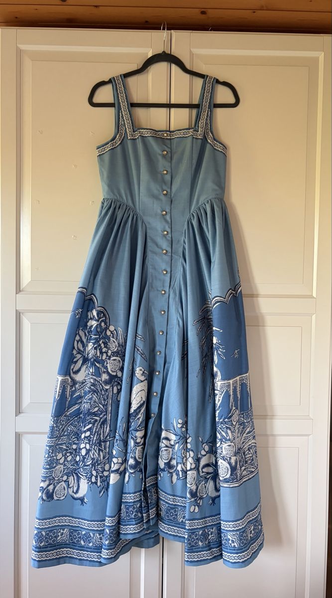 Vestiti: Floral Blue Summer Midi Dress – Nuovo (secondo la descrizione) da St.Josefen venduto da lop_lh8d 1