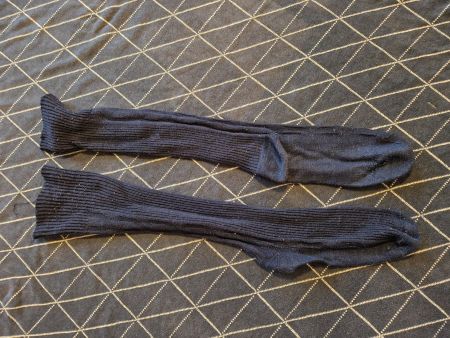 Blaue Kniesocken - Gr. 43-46