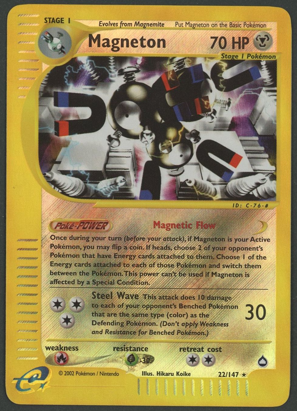Pokémon Sammelbilder & Trading cards: Magneton Reverse Holo 22/147 Aquapolis EN ab 1.- – Gebraucht aus Rupperswil von gengarbasar
