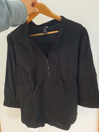 Schwarze Bluse - Grösse 44
