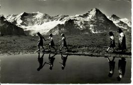am Bergseelein auf Grindelalp 1953