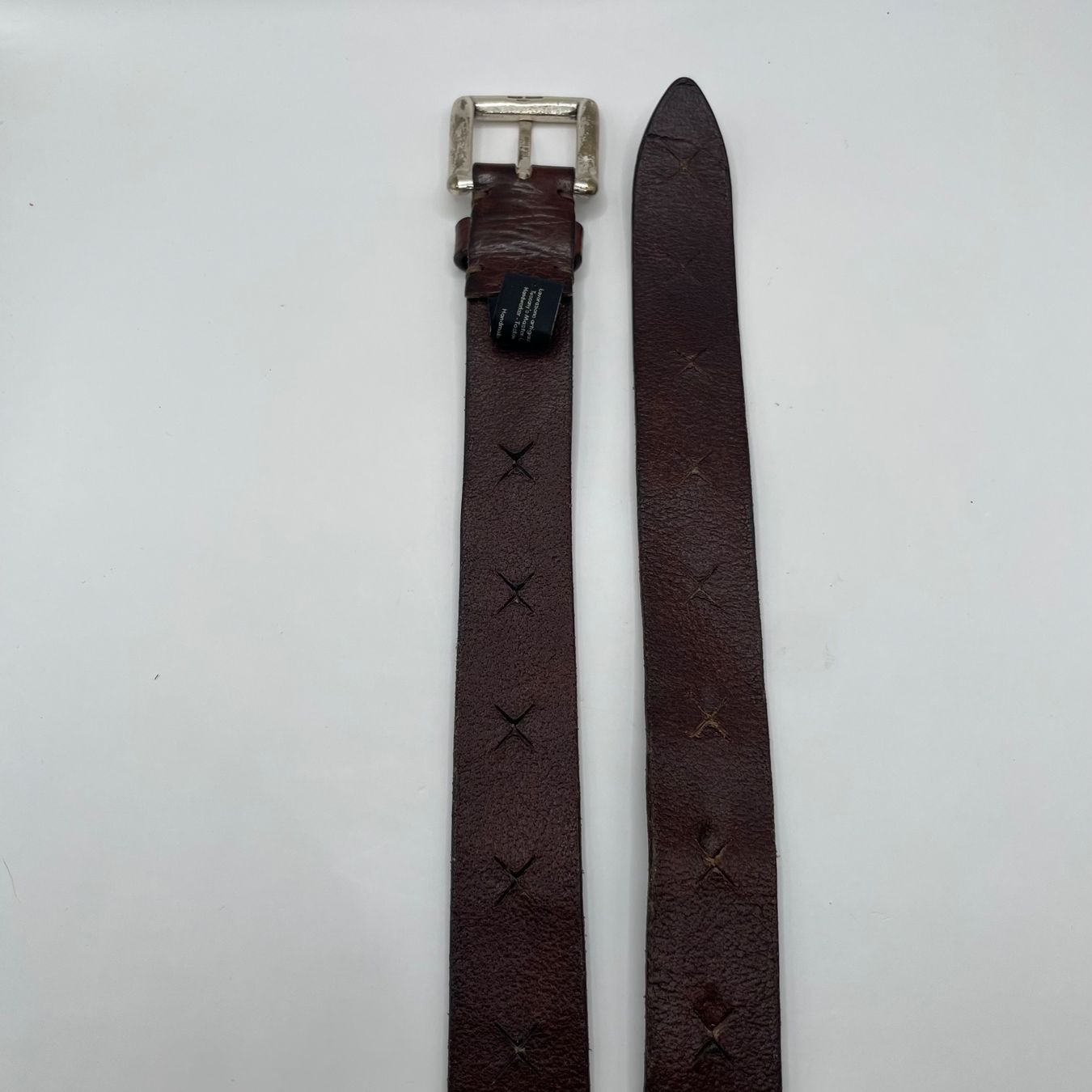 Cinture: POST & CO Firenze Vintage Leder Gürtel Braun Solid Brass 120 – Usato da Bubikon venduto da SwissSecondLife 5