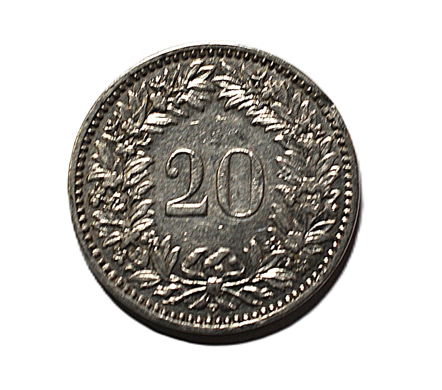 Alle Münzen: 20 Rappen von 1913 – Gebraucht aus Grabs von Fadenquarz 1
