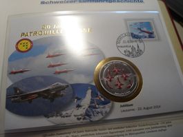 Medaillenbrief Patrouille Suisse, 2014, Jubiläum Lausanne