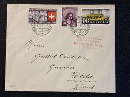 Enveloppe 1939 Championnat du Monde Hockey sur Glace Dolder 