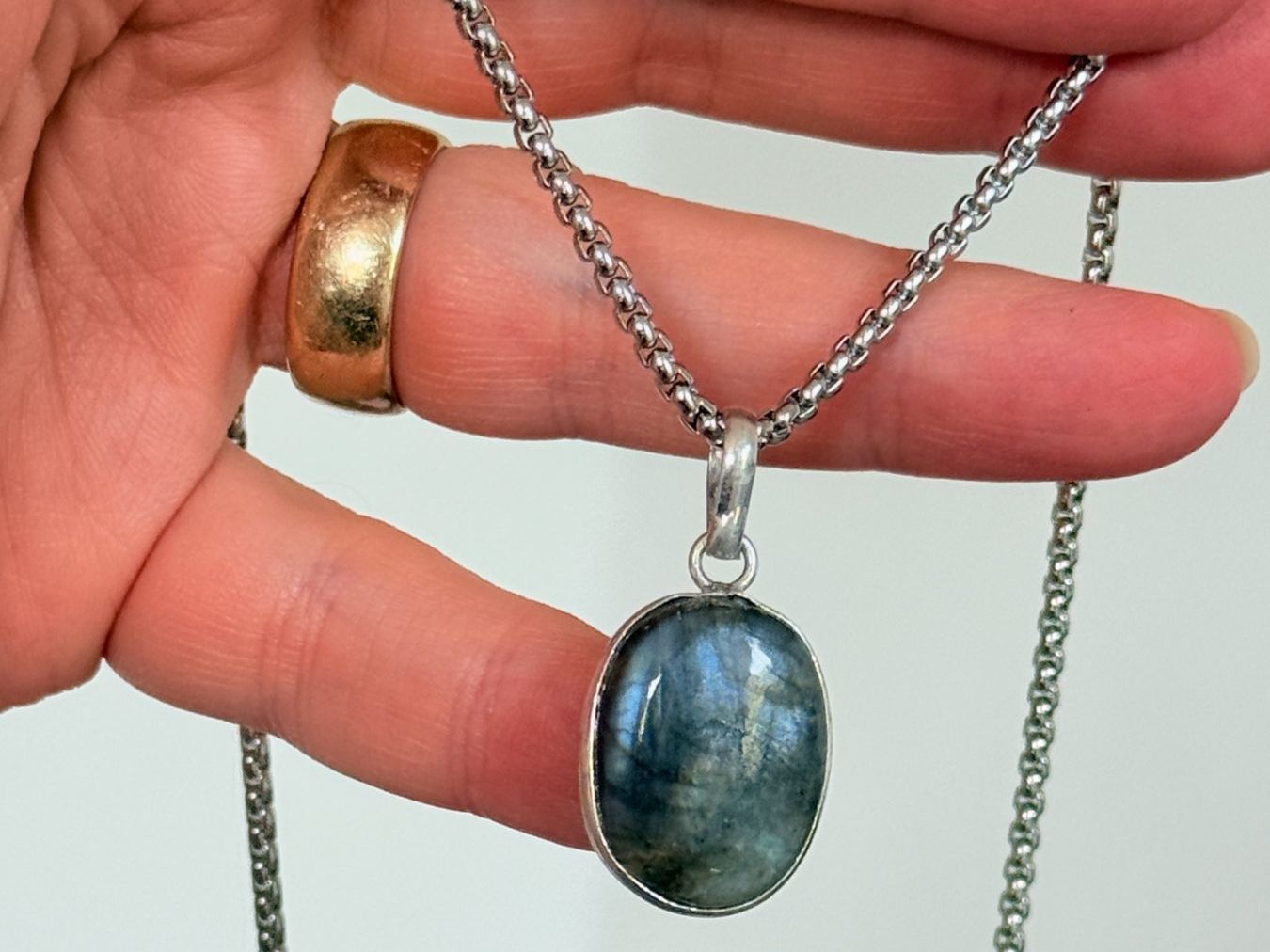 Ketten: Collier labradorite, élégant et tendance ✨ – Neu und originalverpackt aus Genève von AWWA