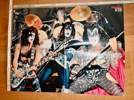 VINTAGE Bravo Poster KISS live mit gitarren