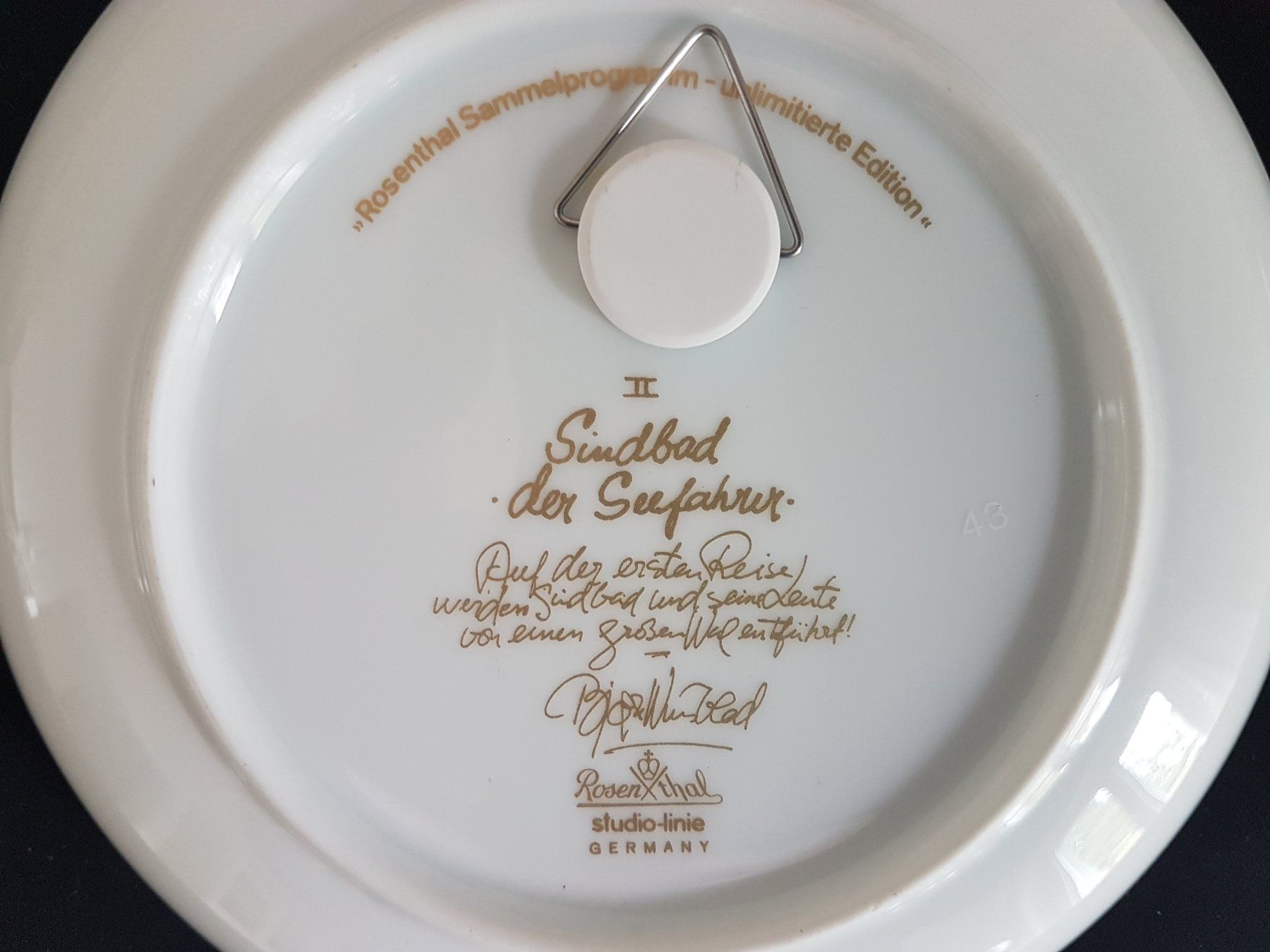 Rosenthal Piatti: Rosenthal Sammelteller Sindbad der Seefahrer 2 – Usato da St.Gallen venduto da Puppa 2
