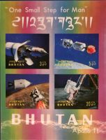 Bhutan 1969 Weltraum Mondlandung Apollo11 Mi.-Nr. Block 32**