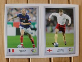 Mini Panini WM 2006 Sticker Zidane Gerrard Top Zustand!