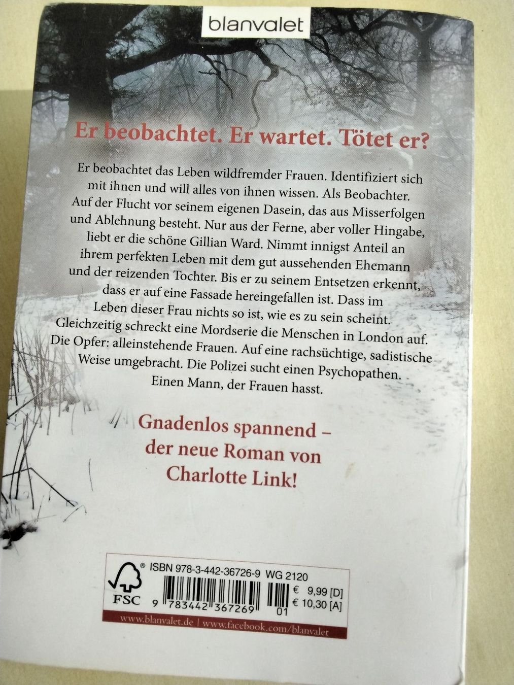 Libri: CHARLOTTE LINK DER BEOBACHTER – Usato da Biel/Bienne venduto da dasi3 1