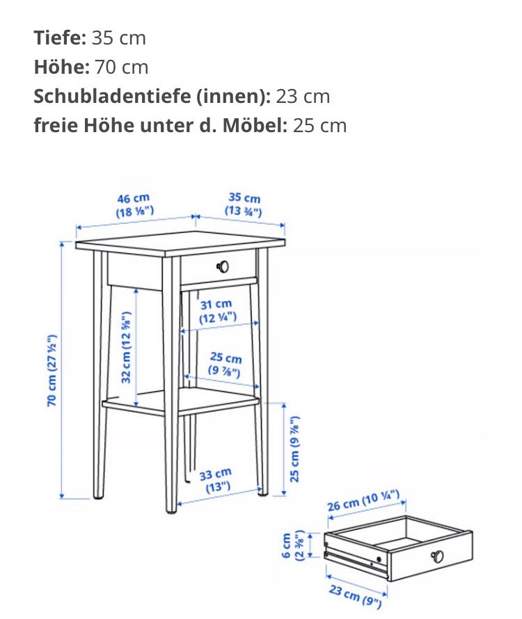 Comodini: Nachttisch Ikea weiss Hemnes – Usato da Hinwil venduto da sonja2891 4