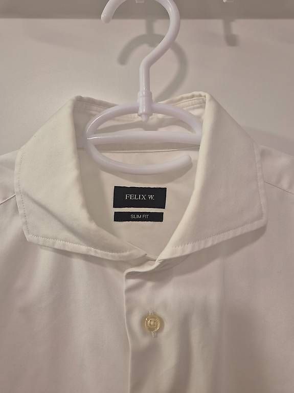 Hemden: Felix W. Anzughemd Slim Fit - Gr. M, weiss – Gebraucht aus Bassersdorf von Kalina6 1