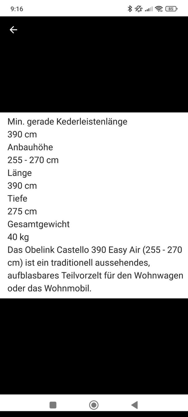 Verande & Tende da sole: Vorzelt aufblasbar – Usato da altbüron venduto da verena86 1