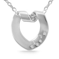 Anhänger ohne Kette "Raelyn", zirkoniabesetztes Herz, 925