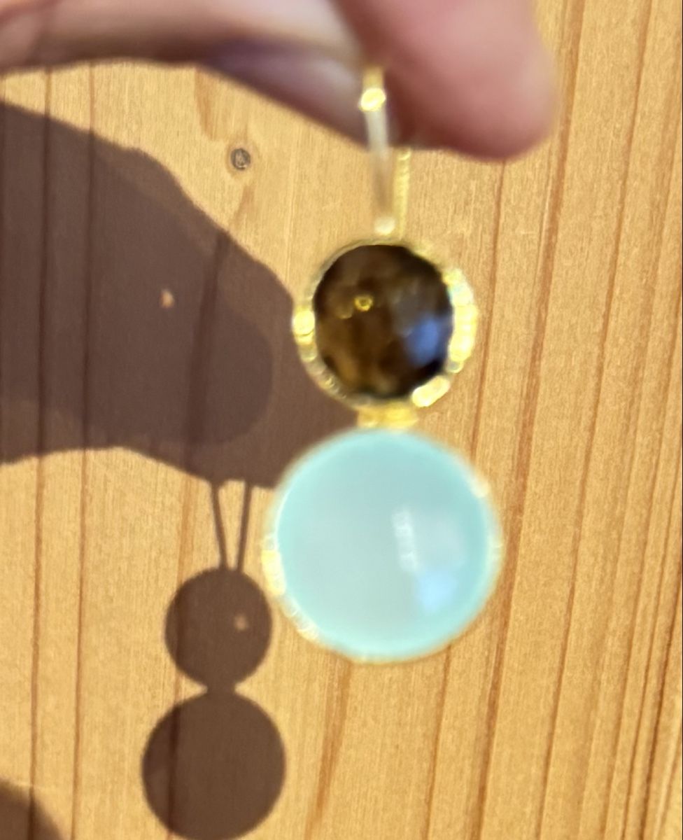 Orecchini pendenti & Orecchini a lobo: Ohrringe Aqua-Chalcedon, Rauchquarz – Nuovo e nell'imballaggio originale da Donat venduto da troja007 2