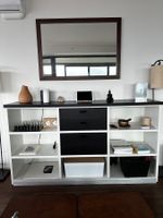 Modernes Sideboard/Raumteiler in Schwarz-Weiss, Top!